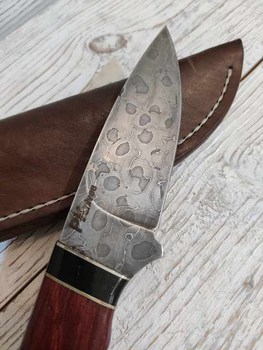 Chainsaw Damascus knife