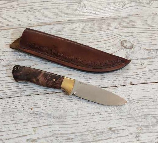 Drop point hunter | Burl wood