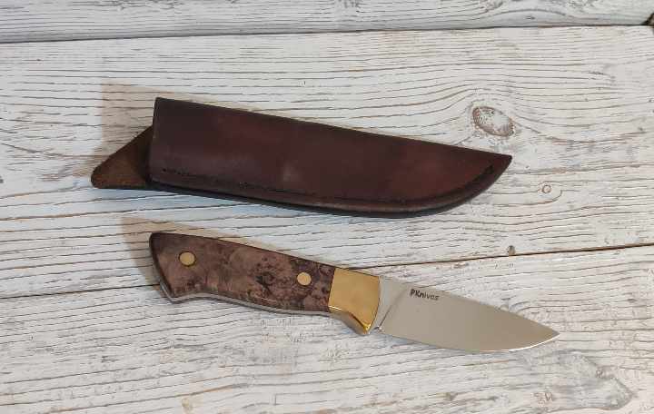 Drop Point Hunter | Burl wood