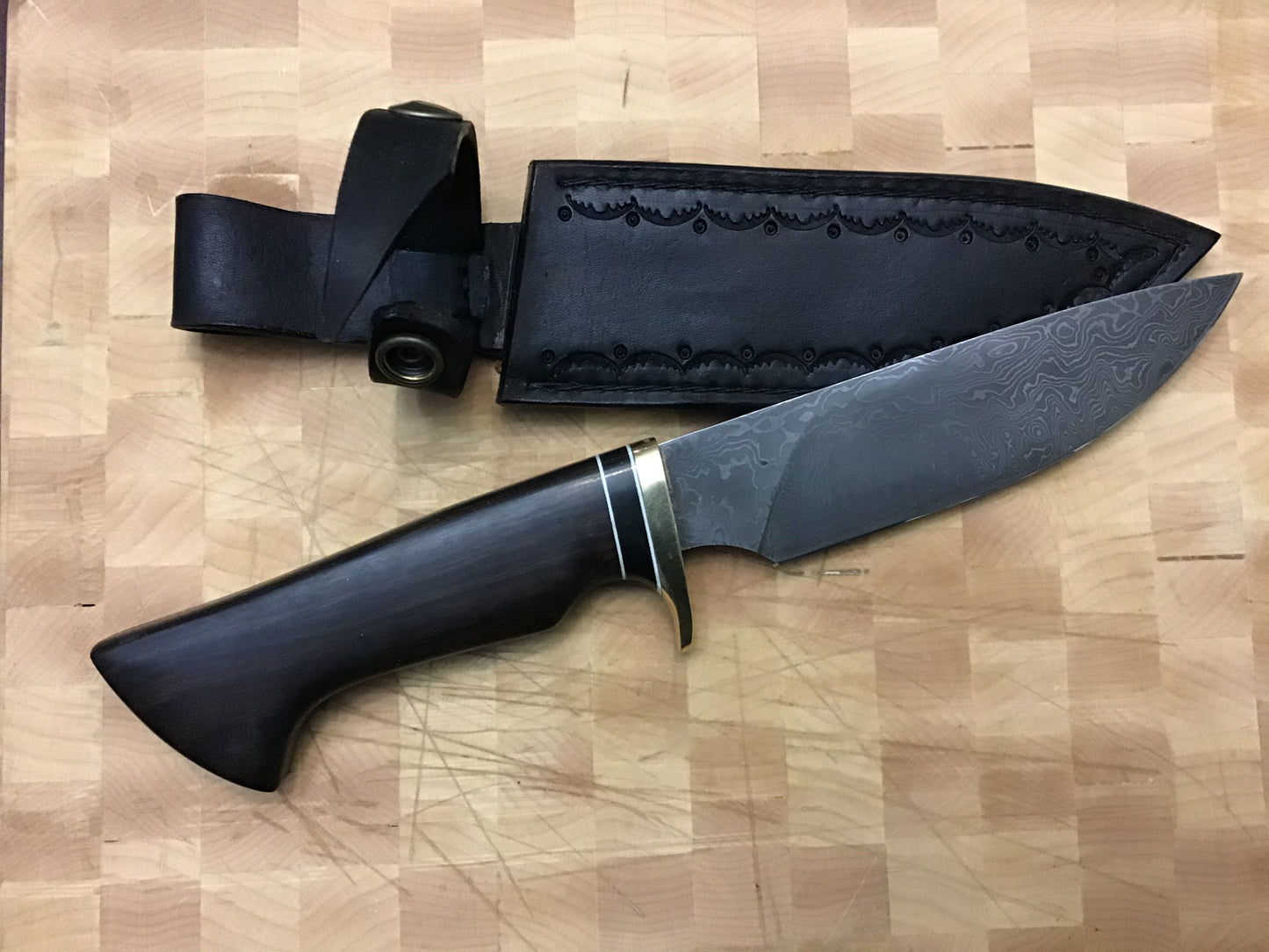 Damascus Bowie Knife