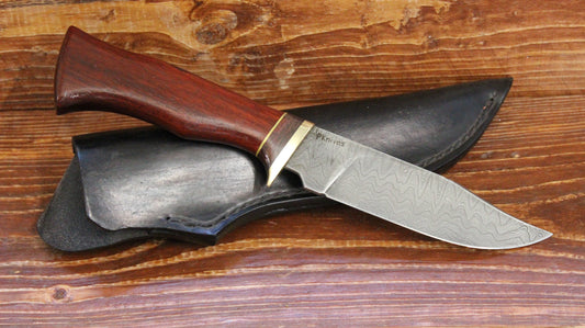 Damascus bowie knife