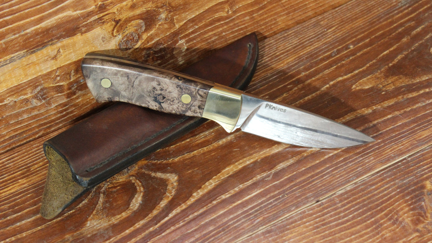 Drop Point Hunter | Burl wood