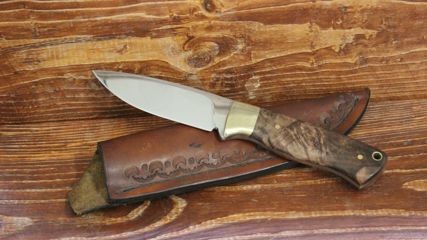 Drop point hunter | Burl wood